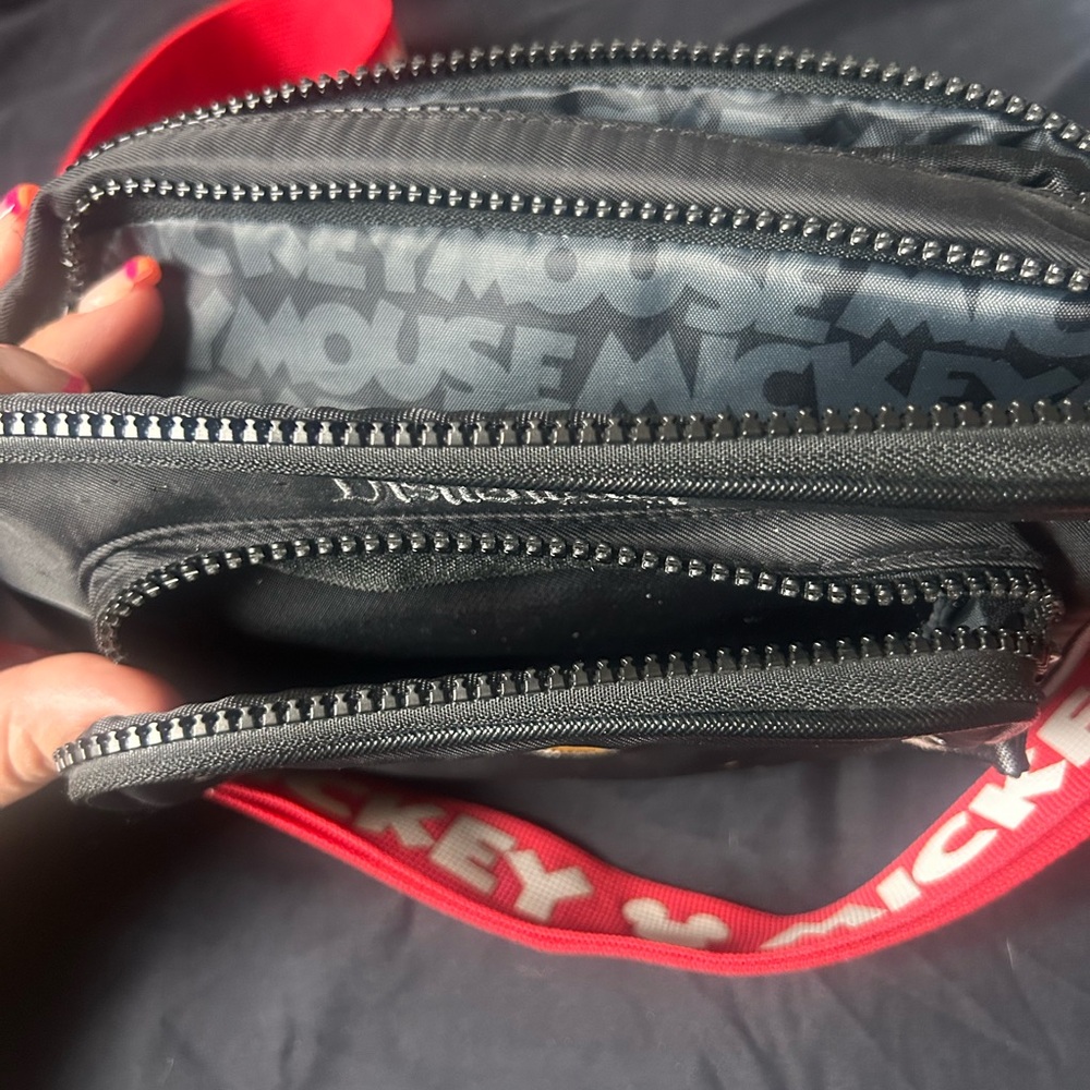 Disneyland Black and Red Mickey Mouse Belt Bag - Picture 2 of 5